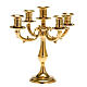 Candlestick with 5 flames in gold-plated brass s1