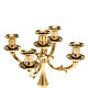 Candlestick with 5 flames in gold-plated brass s3