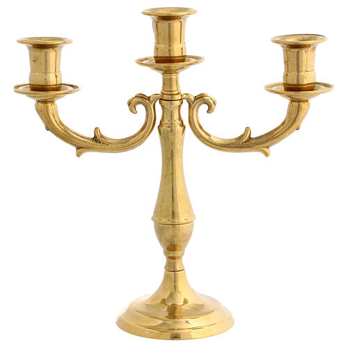 Candelabro 3 fiamme ottone 3