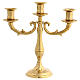 Candelabro 3 fiamme ottone s1