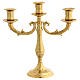 Candelabro 3 fiamme ottone s3