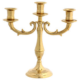 Candelabro 3 velas latão