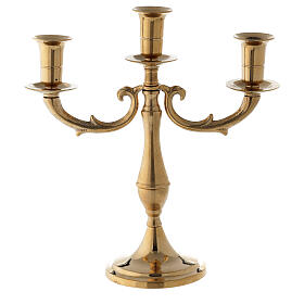3 branch candle holder made of brass
