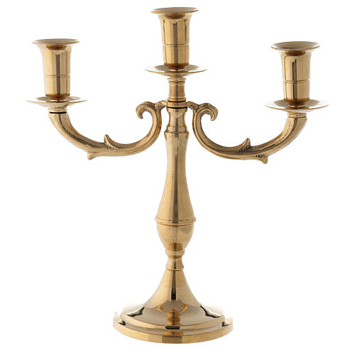 3 branch candle holder made of brass 3