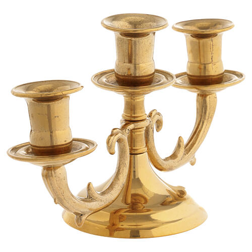3 branches candelabrum in brass 5