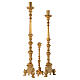 Baroque candlestick, golden brass s2