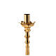 Baroque candlestick, golden brass s3