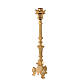 Baroque candlestick, golden brass s4