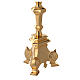 Baroque candlestick, golden brass s8