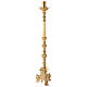Baroque candlestick, golden brass s1
