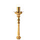 Baroque candlestick, golden brass s5
