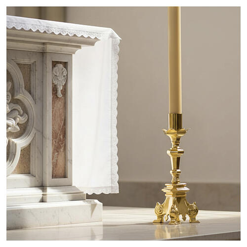 Candelabro estilo barroco latón dorado 2