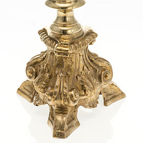 Baroque candlestick, brass 60 cm