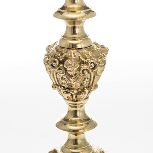 Baroque candlestick, brass 60 cm 3