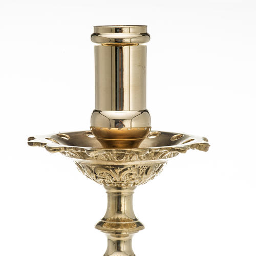 Baroque candlestick, brass 60 cm 4