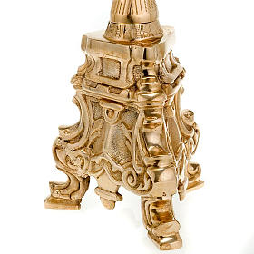 Rococo candlestick, burnished brass
