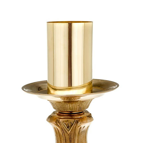 Rococo candlestick, burnished brass 4