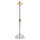 Candeliere ottone argentato con nodo cesellato s1
