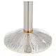 Candeliere ottone argentato con nodo cesellato s3