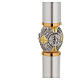Candeliere ottone argentato con nodo cesellato s5