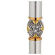 Candeliere ottone argentato con nodo cesellato s6