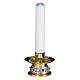 Candelabro latón dorado con piedras base baja s1