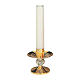 Candlestick, silvered brass, grapes s1