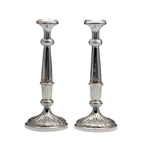 Pair of Silver 800 Candlesticks 1