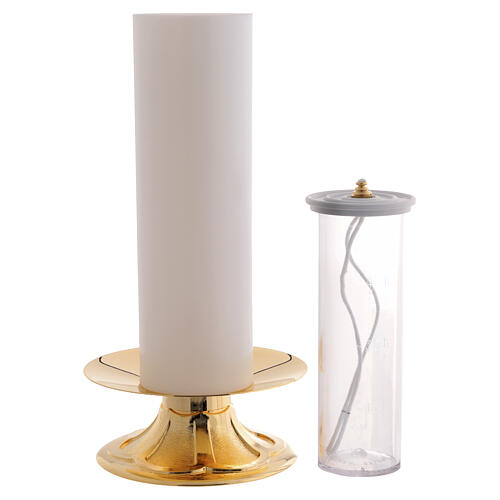 Par de candelabros con vela falsa 5