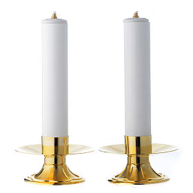 Couple of candle holders and fake candles