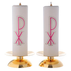 Couple of candle holders with liquid candles