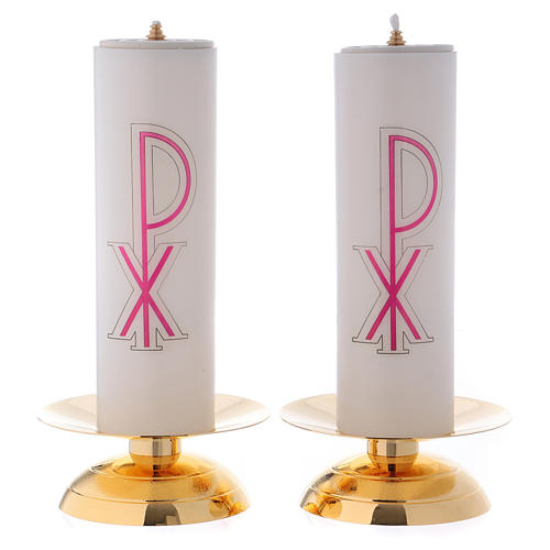 Couple of candle holders with liquid candles 1