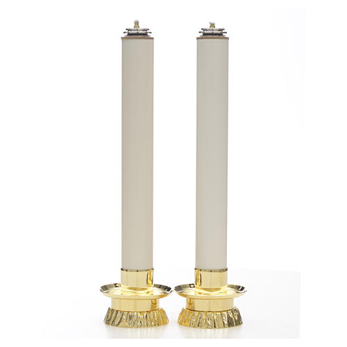 Candle set with fake candles and candle holders, two pieces 1