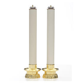 Candle set with fake candles and candle holders, two pieces