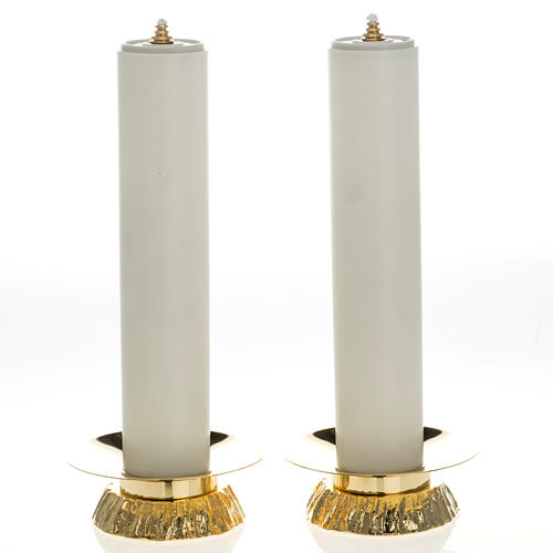 Candle set with fake candles and candle holders 1