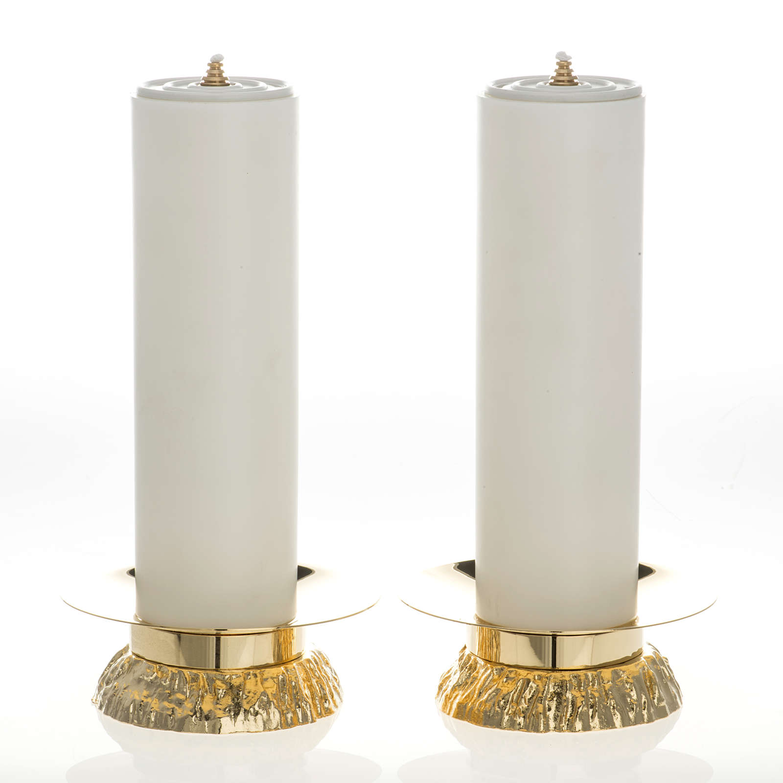 Candle set, 2 pcs, with fake candles, and candle holders online sales