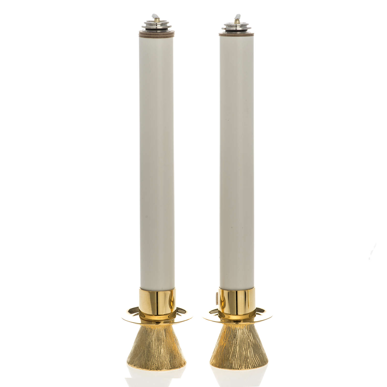 Candle holders with fake candles, cone shaped online sales on