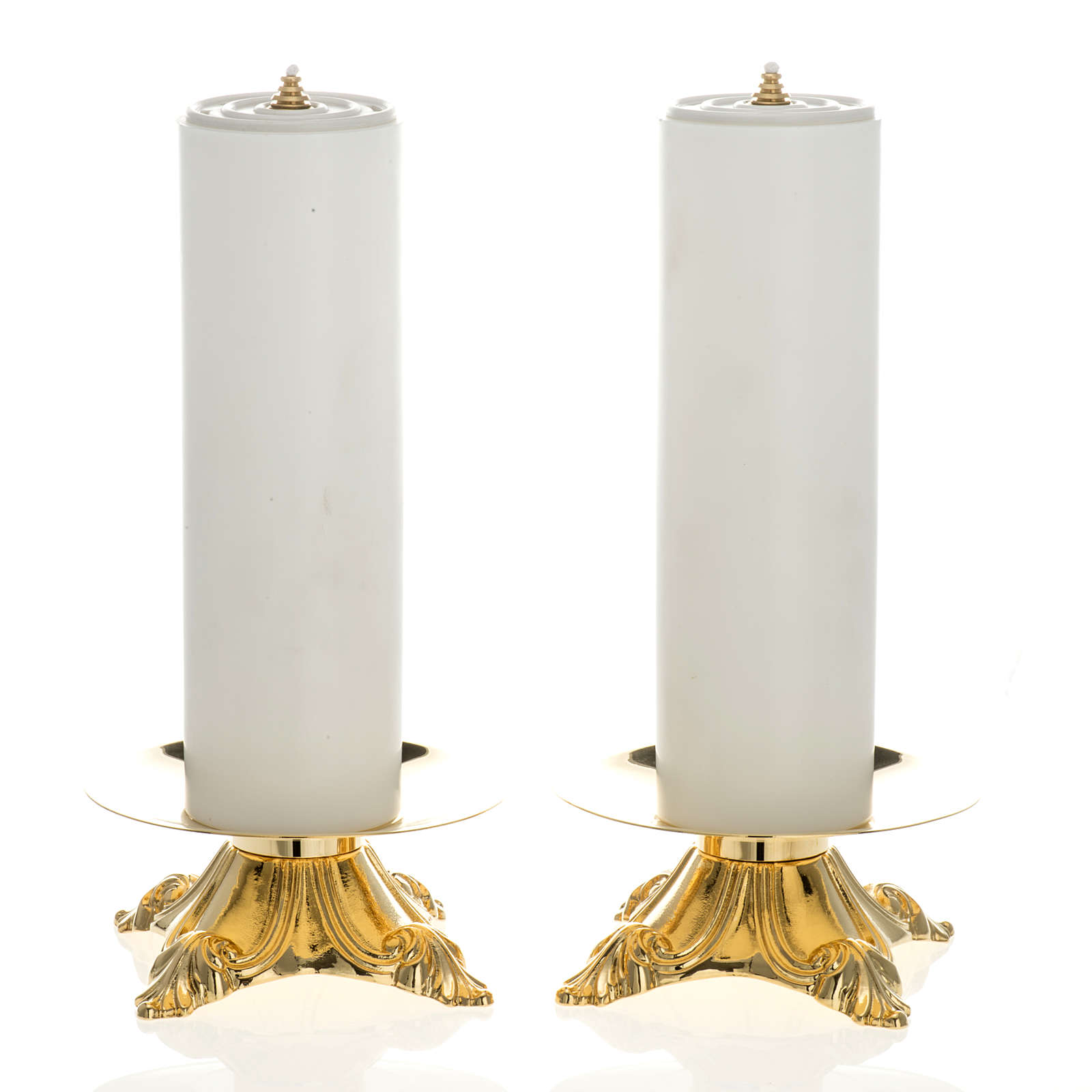 Candle holders with fake candles, 2 pieces online sales on