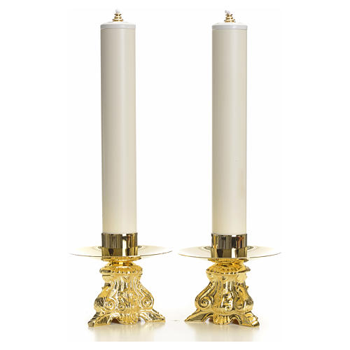 Pareja de candelabros estilo barroco velas falsas 1