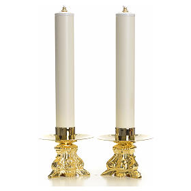 Altar set, baroque style with candle holders and candles