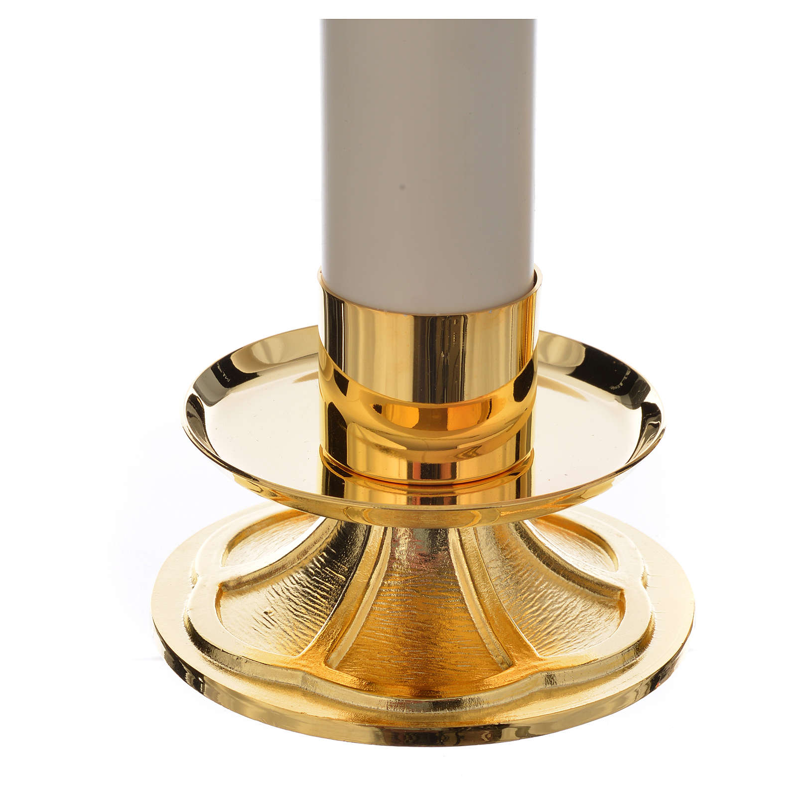 NKlaus 4 Chandelles Laiton Doré - Bougeoirs Pour Bougies Fines Jusqu'à 0,9cm - Lot De 4