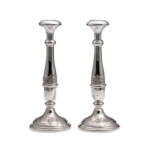 Pair of Candle holders in silver 800 1