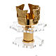 Traditional candlestick or for Blessed Sacrament, brass and plex s1
