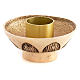 Altar candle holder in cast brass, Molina s1