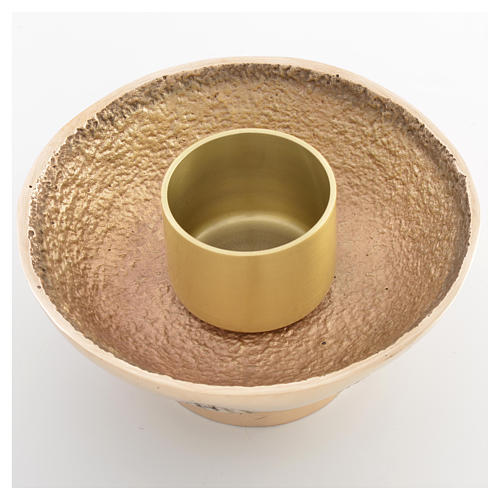 Altar candle holder in cast brass, Molina 7