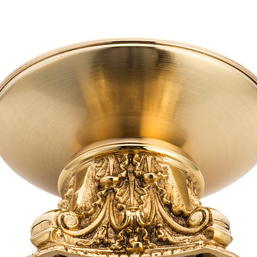 Candlestick made of cast brass, gold plated 5