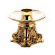Candlestick made of cast brass, gold plated s1