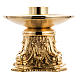 Candlestick made of cast brass, gold plated s2