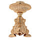 Baroque candlestick in gold plated cast brass s2