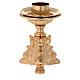Baroque candlestick in gold plated cast brass s3